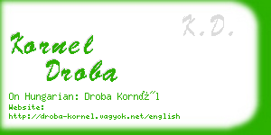 kornel droba business card